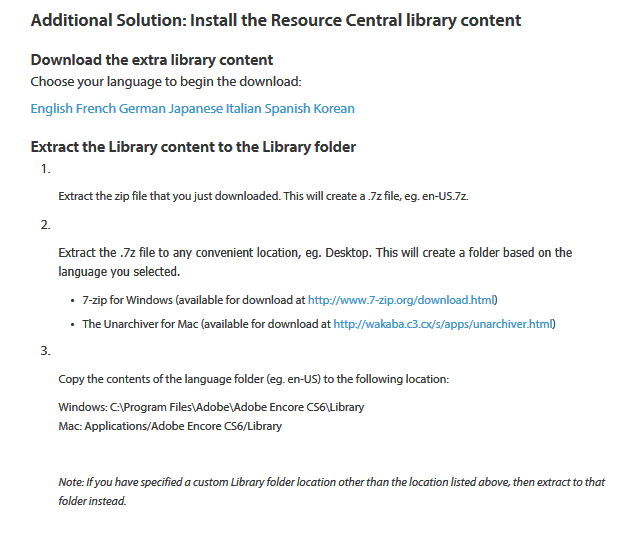 Encore Cs4 Library Files Missing