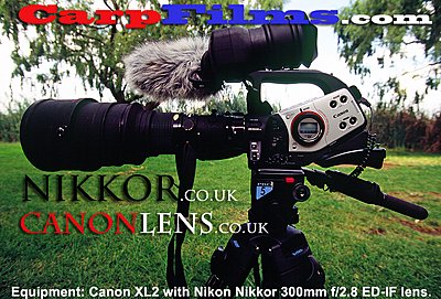 Say hello to the new Nikon D3S: 720P-canon-xl2-300mm-nikkor.jpg