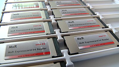 MxR Expresscard Reader moves from final QC to Shipping-mxr_tray2.jpg
