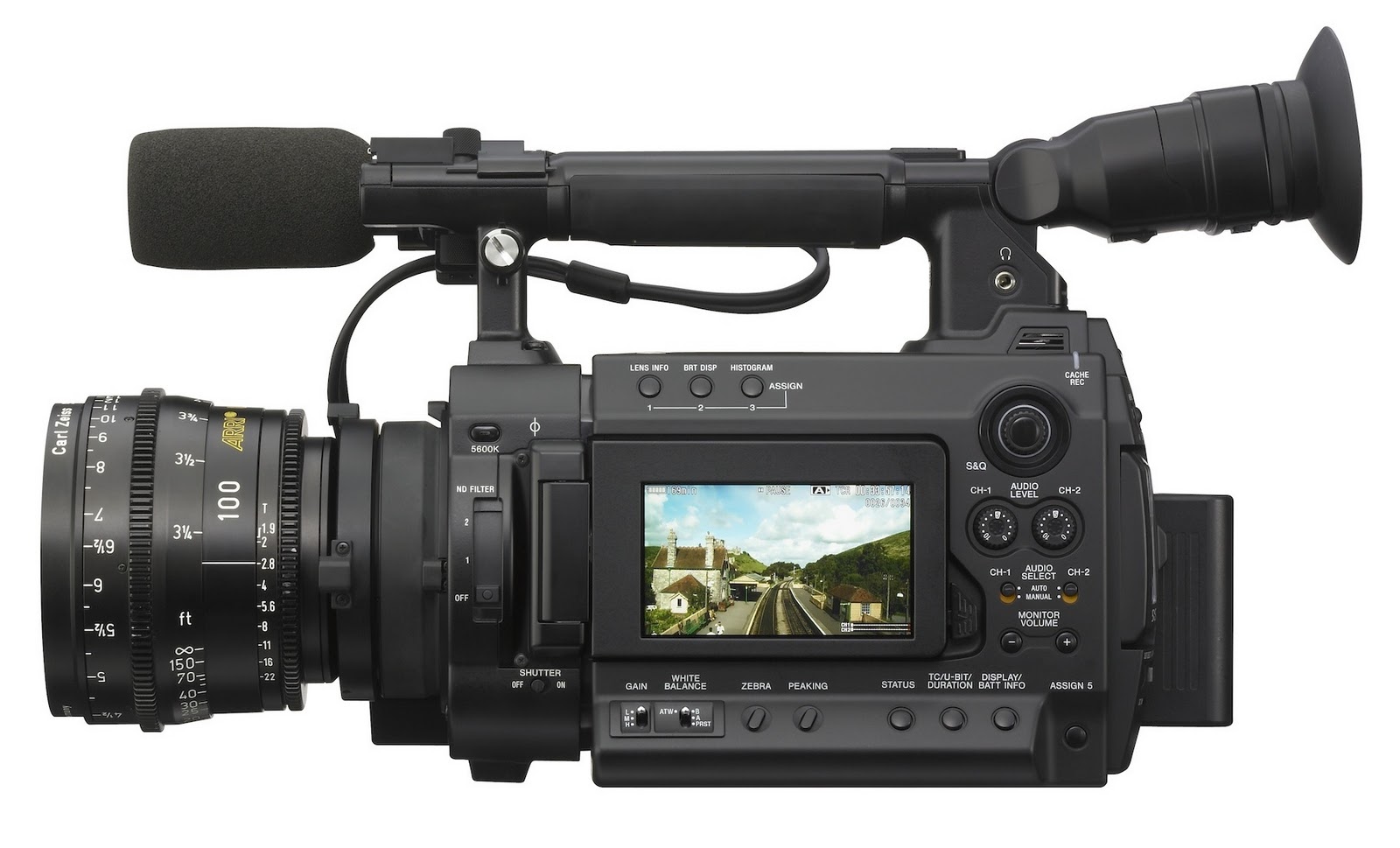 Sony Unveils Handheld 35mm Digital Production Camera Sony F3 side view with LCD
