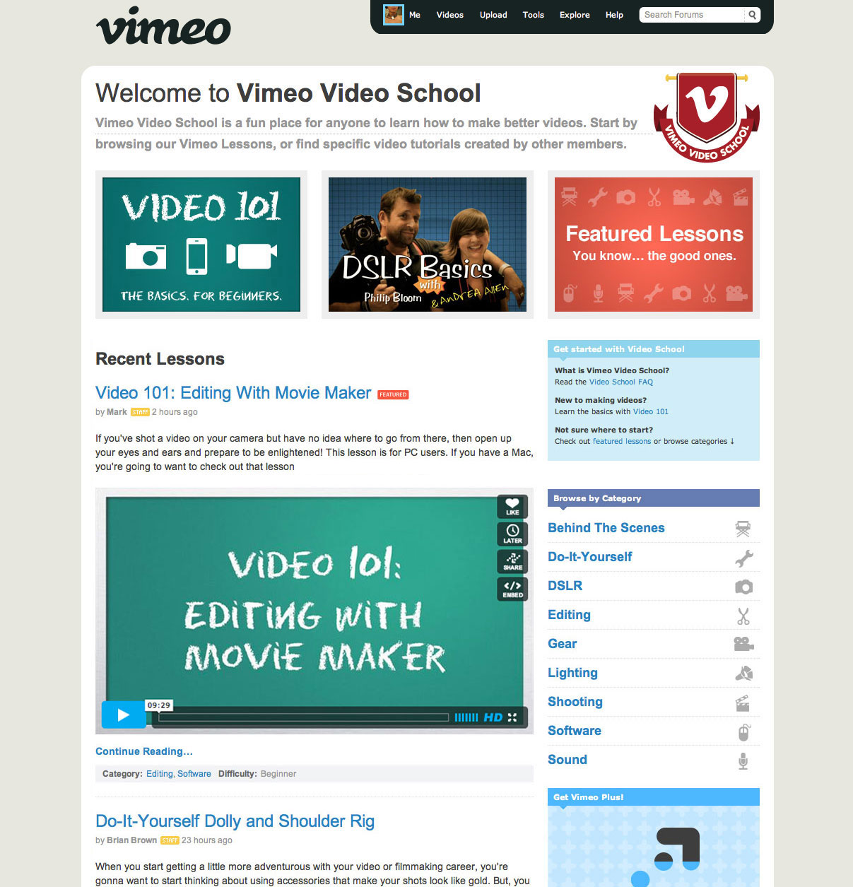 Vimeo Video School Launches screenshot_vvs