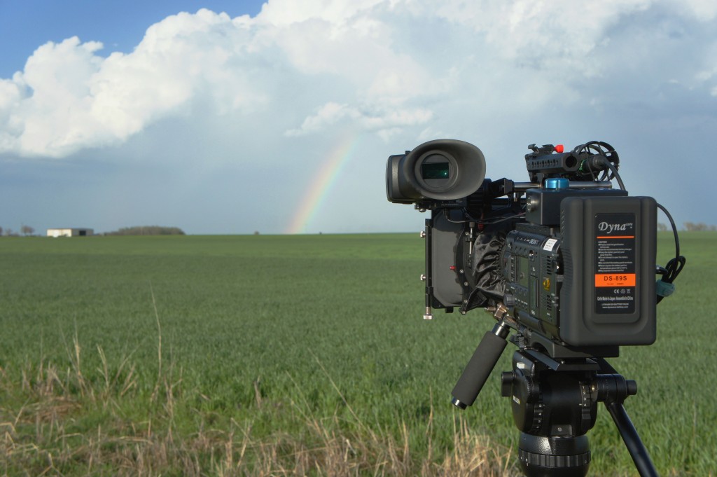 Review: Miller Solo Tripod and Compass 15 Head Rainbow under a severe thunderstorm. Miller Tripod.