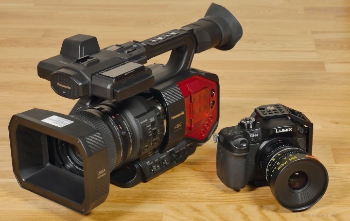 DVX200 alongside a DMC-GH4 MFT camera