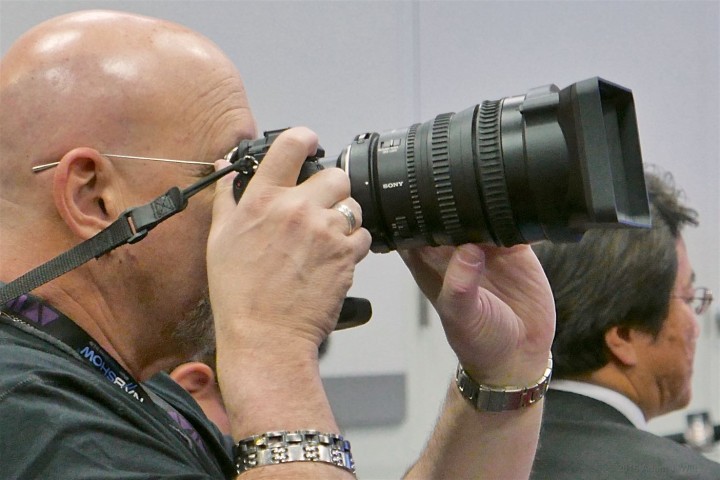 Mark Forman using the Sony 28-135mm zoom as a stills lens