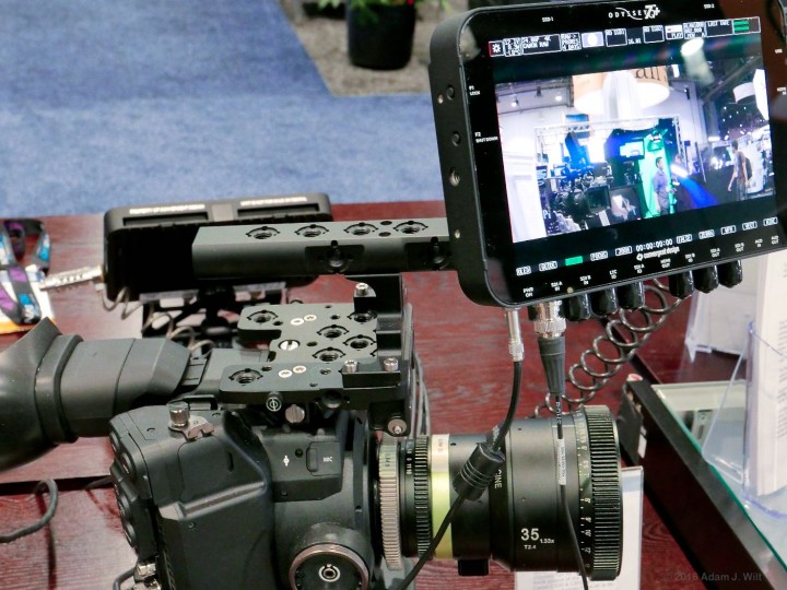 SLR Magic 35mm 1.33x on C300, with Odyssey7Q+ anamorphic desqueezing.