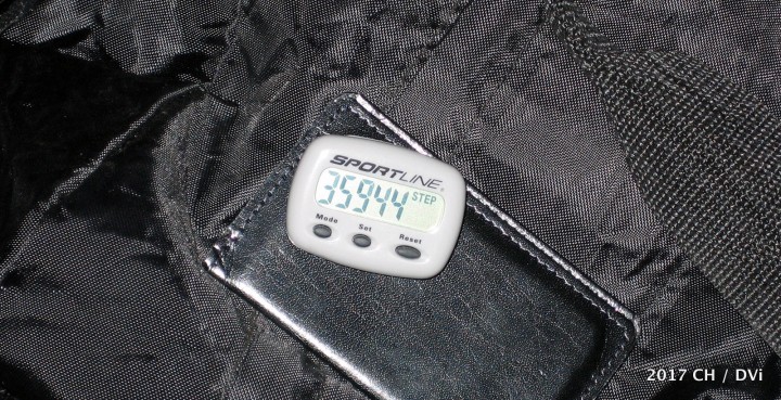 Back in 2005, before there was an app for that, I wore a pedometer during NAB week (Sun. to Thu.) and walked appx. 17 miles, or almost 3.5 miles (5.5 kilometers) per day.