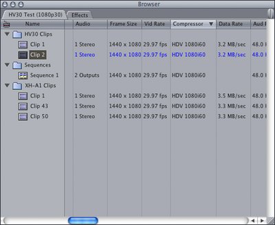 Xh-a1 & Hv30 Using 30p Not Mixing In Fcp-browser.tiff