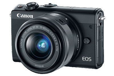 Canon New No4K E0S M100 Mirrorless Digital Camera-eosm100_blk_3q_675x450.gif