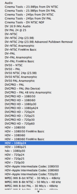 What codec to use for HDV ingestion.-1080p24.png