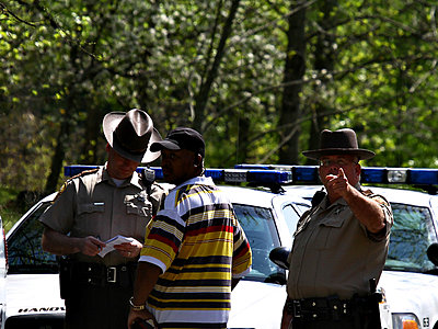 My first political demonstration with the GH2-stolen-car.jpg