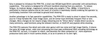 NEW! Sony Announced PXW-FS5 4K, Pre-Order Now wth alt=