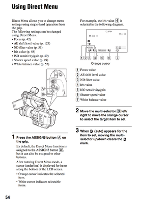 Sony PXW-FS5 - Initial User Impressions-direct-menu-p54.png