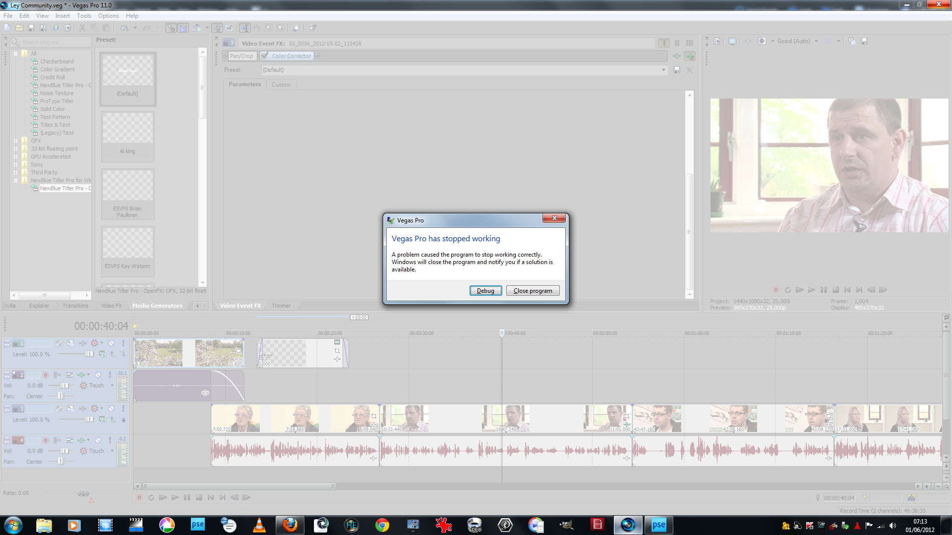 new blue titler crashed