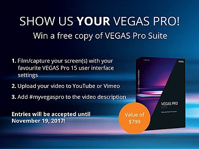 Show us YOUR VEGAS and win a free copy of VEGAS Pro 15 Suite worth 9.00!-vegasproworkflowad.jpg