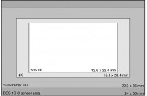 Review: Canon Cinema EOS 1D C Sensor areas for the 1D C