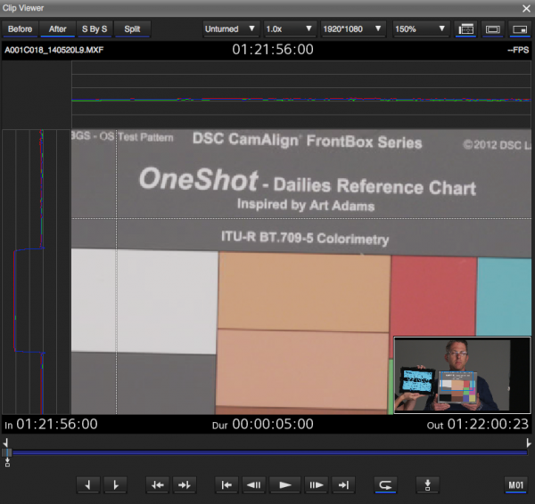 F55_flesh_tone_contrastOneShot Waveform