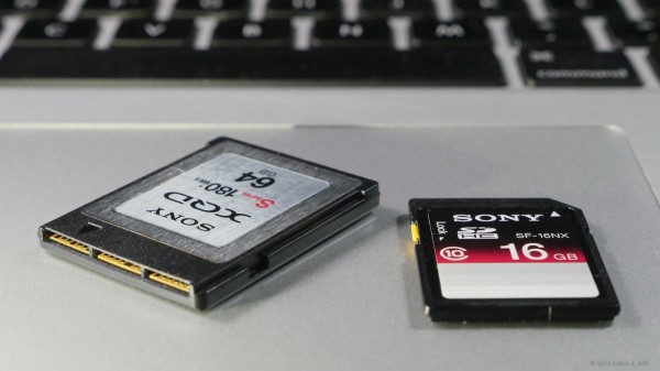 XQD and SD cards