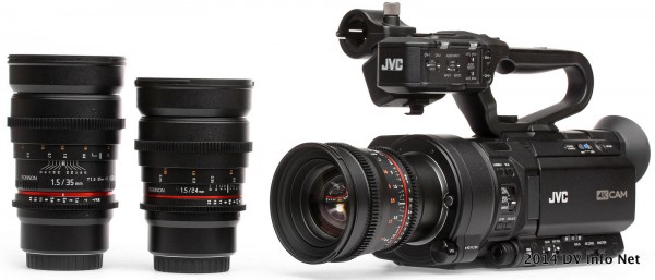 The JVC GY-LS300 with Rokinon lenses at DV Info Net