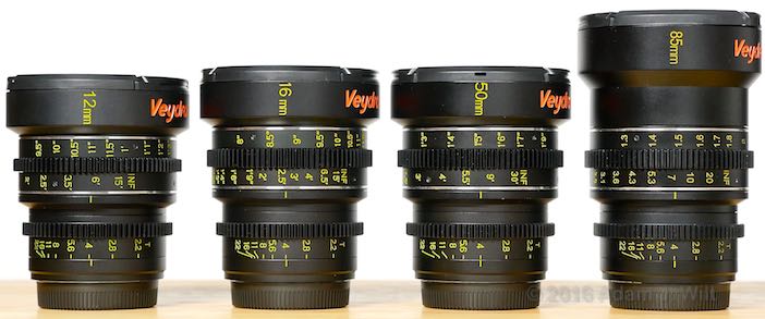 Veydras: 12mm, 16mm, 25mm, 35mm, 50mm, 85mm