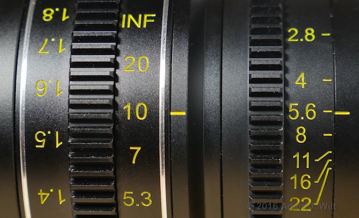 The left side of the metric 85mm