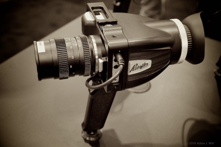 Redrock Micro's Retroflex loupe and handgrip on a BM Pocket Cine Camera