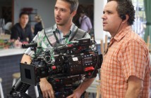 Charles on the right with A cam operator Neal Bryant on the set of Mary + Jane