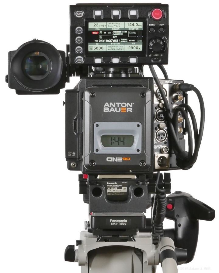VariCam LT rear view with battery