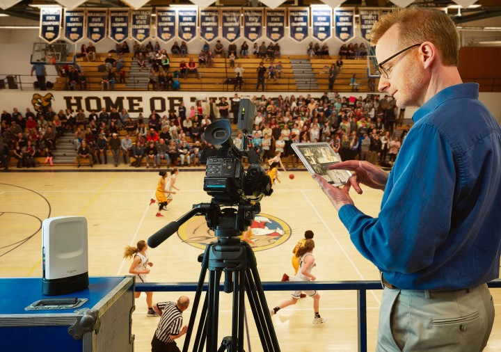 SlingStudio at basketball game 1