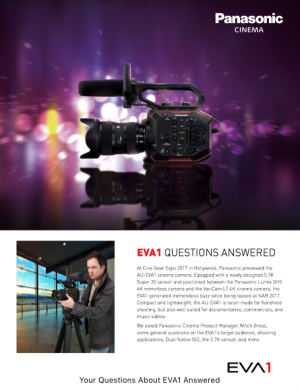 click to download the AU-EVA1 FAQ